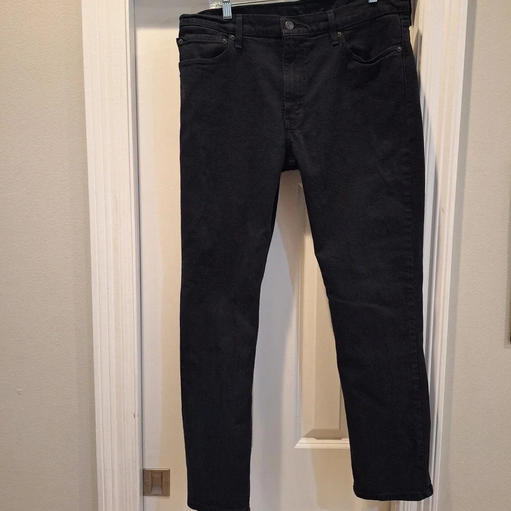 Levi's 511 Slim Fit Jeans Mens 36x30 Black Denim WaterLess Stretch Casual Pants